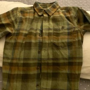 Boys O’Neill green brown flannel size 7